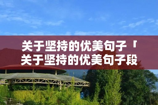 关于坚持的优美句子「关于坚持的优美句子段落」