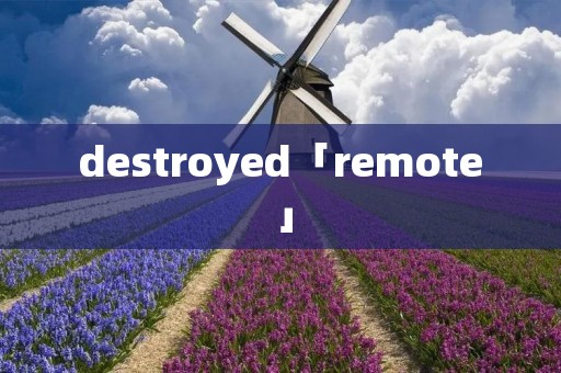 destroyed「remote」