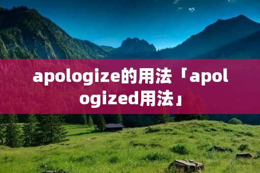 apologize的用法「apologized用法」