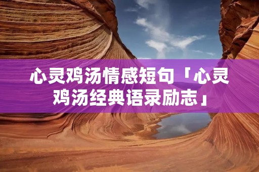 心灵鸡汤情感短句「心灵鸡汤经典语录励志」