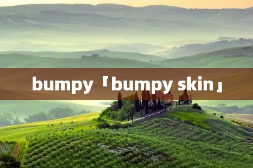 bumpy「bumpy skin」