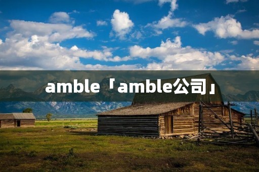 amble「amble公司」
