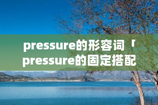 pressure的形容词「pressure的固定搭配」