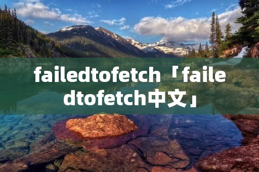 failedtofetch「failedtofetch中文」