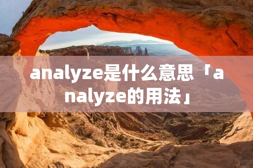****yze是什么意思「****yze的用法」