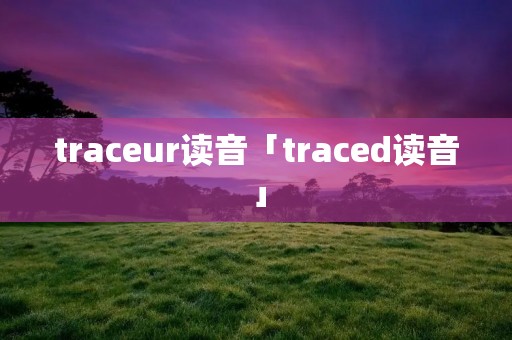 traceur读音「traced读音」