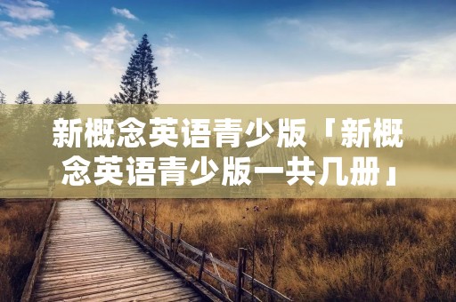 新概念英语青少版「新概念英语青少版一共几册」