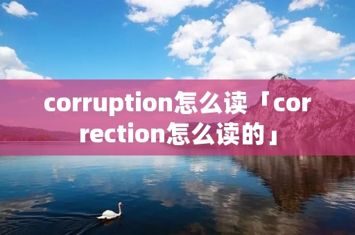 corruption怎么读「correction怎么读的」