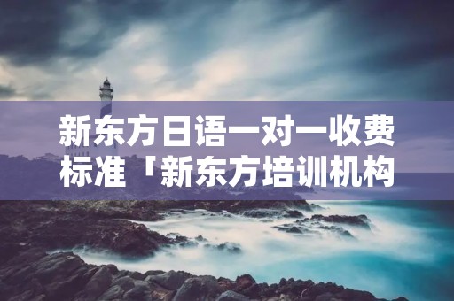 新东方日语一对一收费标准「新东方培训机构 日语」