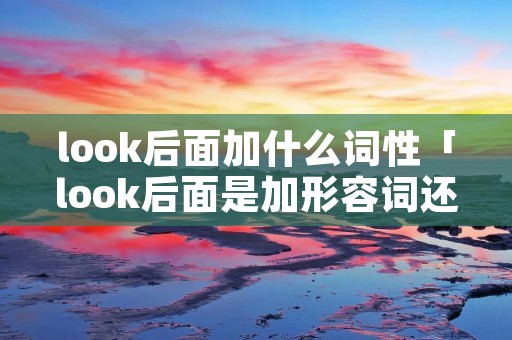 look后面加什么词性「look后面是加形容词还是副词」