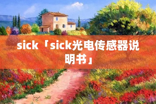 sick「sick光电传感器说明书」
