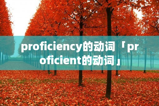 proficiency的动词「proficient的动词」
