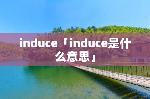 induce「induce是什么意思」 induce「induce是什么意思」