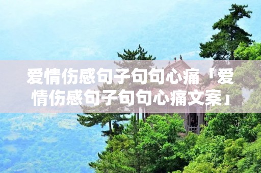 爱情伤感句子句句心痛「爱情伤感句子句句心痛文案」