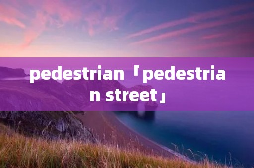 pedestrian「pedestrian street」 pedestrian「pedestrian street」