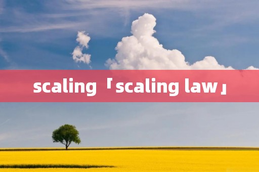 scaling「scaling law」