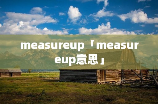 measureup「measureup意思」