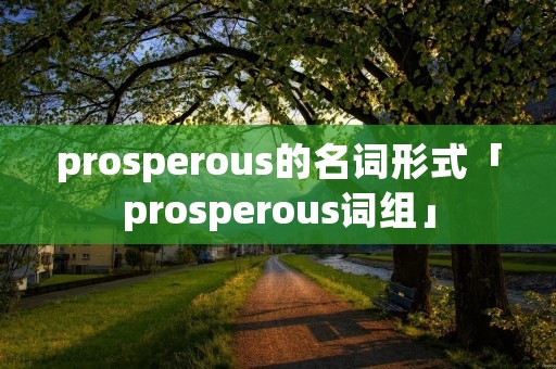 prosperous的名词形式「prosperous词组」 prosperous的名词形式「prosperous词组」