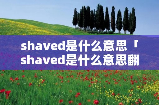 shaved是什么意思「shaved是什么意思翻译」