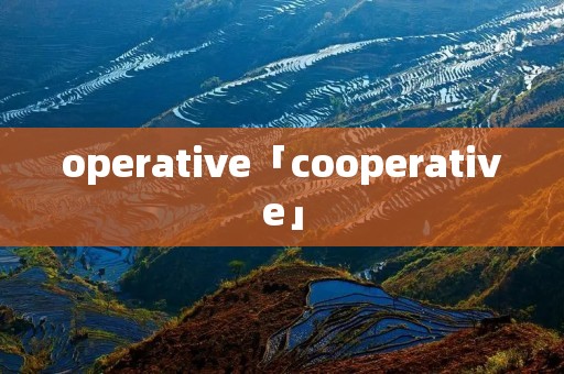 operative「cooperative」