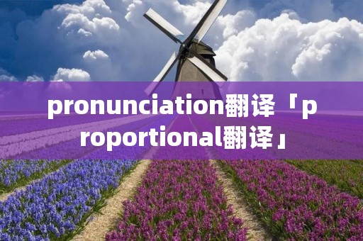 pronunciation翻译「proportional翻译」