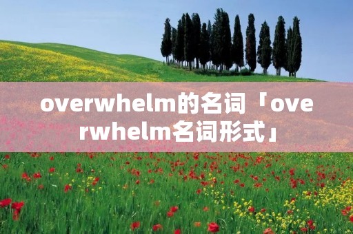 overwhelm的名词「overwhelm名词形式」 overwhelm的名词「overwhelm名词形式」