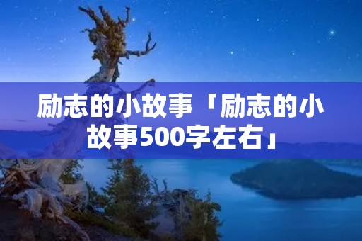 励志的小故事「励志的小故事500字左右」