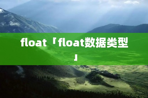 float「float数据类型」