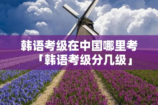 韩语考级在中国哪里考「韩语考级分几级」