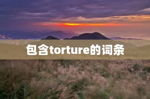 包含torture的词条