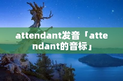 attendant发音「attendant的音标」
