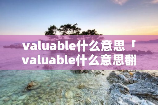 valuable什么意思「valuable什么意思翻译」 valuable什么意思「valuable什么意思翻译」