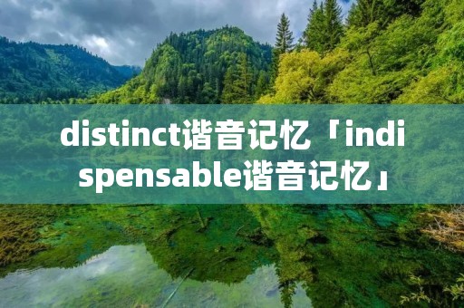 distinct谐音记忆「indispensable谐音记忆」