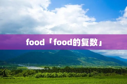 food「food的复数」