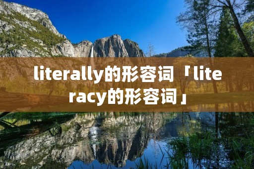 literally的形容词「literacy的形容词」 literally的形容词「literacy的形容词」