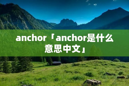 anchor「anchor是什么意思中文」 anchor「anchor是什么意思中文」