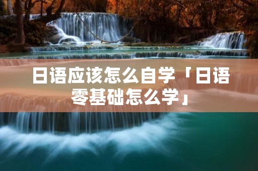 日语应该怎么自学「日语零基础怎么学」 日语应该怎么自学「日语零基础怎么学」
