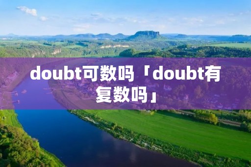 doubt可数吗「doubt有复数吗」