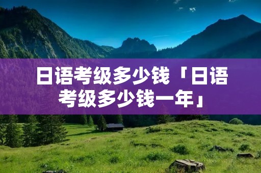日语考级多少钱「日语考级多少钱一年」