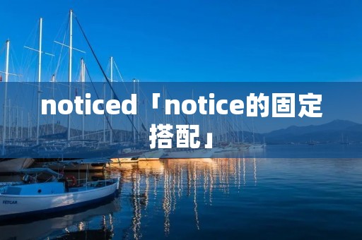 noticed「notice的固定搭配」