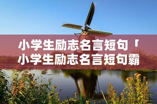 小学生励志名言短句「小学生励志名言短句霸气」