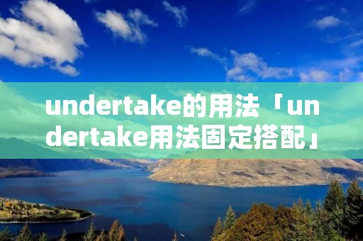 undertake的用法「undertake用法固定搭配」