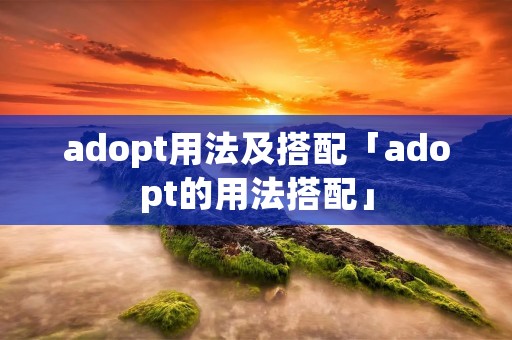 adopt用法及搭配「adopt的用法搭配」 adopt用法及搭配「adopt的用法搭配」