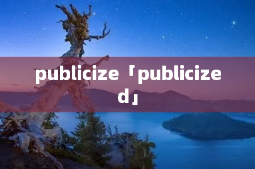 publicize「publicized」