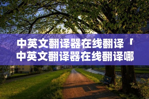 中英文翻译器在线翻译「中英文翻译器在线翻译哪个好」