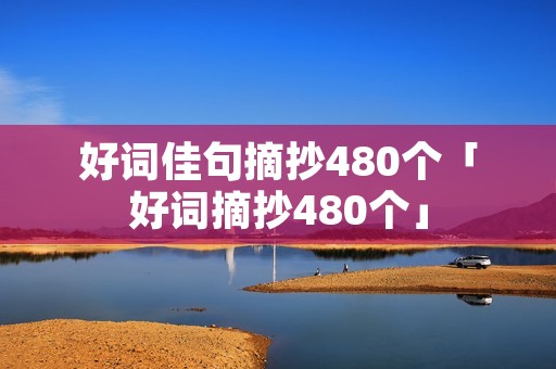 好词佳句摘抄480个「好词摘抄480个」