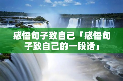 感悟句子致自己「感悟句子致自己的一段话」 感悟句子致自己「感悟句子致自己的一段话」