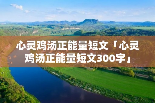 心灵鸡汤正能量短文「心灵鸡汤正能量短文300字」