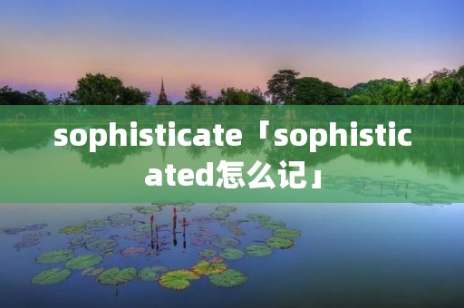 sophisticate「sophisticated怎么记」