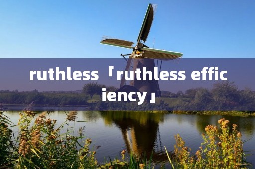 ruthless「ruthless efficiency」